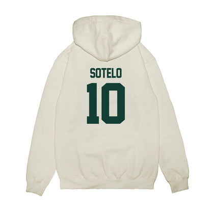 Michigan State - NCAA Women's Basketball : Ines Sotelo - NCAA® March Madness® 2025 Elite 8 Shersey Premium Hooded Sweatshirt-1