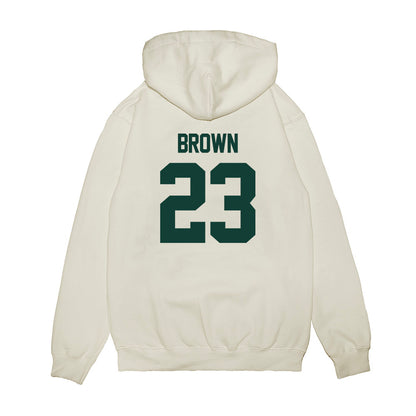 Michigan State - NCAA Women's Basketball : Jalyn Brown - NCAA® March Madness® 2025 Elite 8 Shersey Premium Hooded Sweatshirt-1