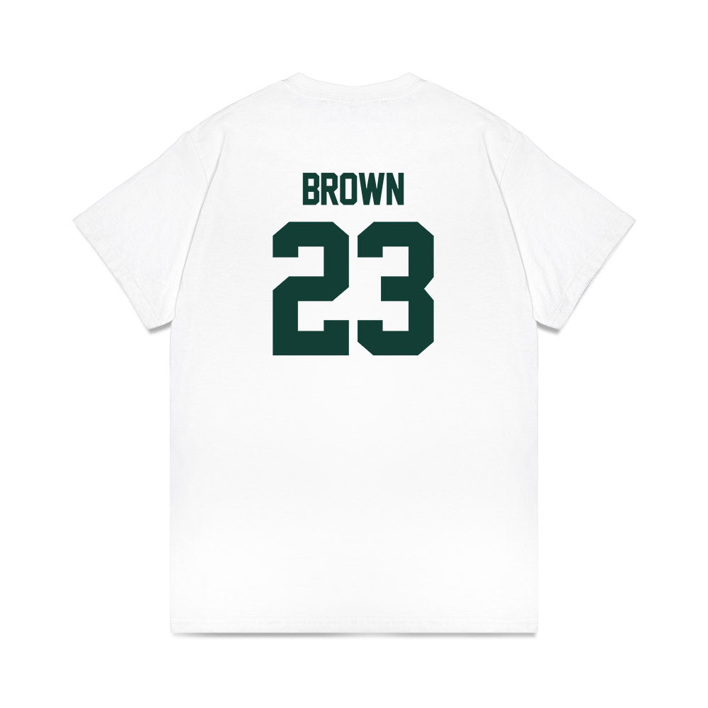 Michigan State - NCAA Women's Basketball : Jalyn Brown - NCAA® March Madness® 2025 Elite 8 Shersey Premium T-Shirt-1