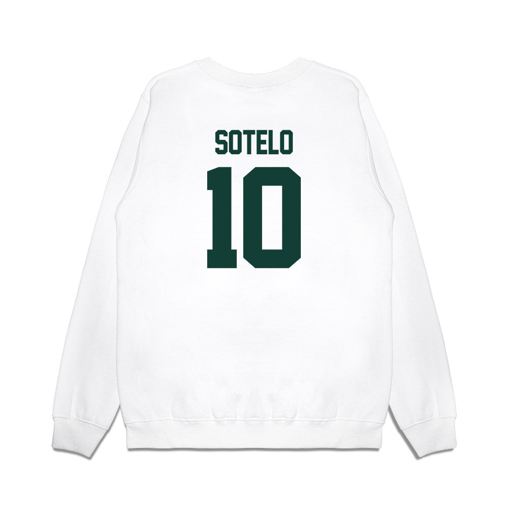 Michigan State - NCAA Women's Basketball : Ines Sotelo - NCAA® March Madness® 2025 Elite 8 Shersey Premium Crewneck Sweatshirt-1