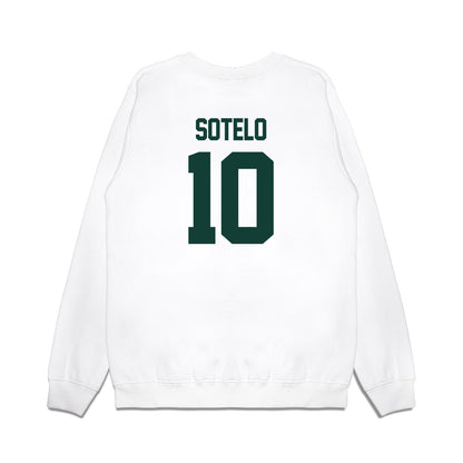 Michigan State - NCAA Women's Basketball : Ines Sotelo - NCAA® March Madness® 2025 Elite 8 Shersey Premium Crewneck Sweatshirt-1