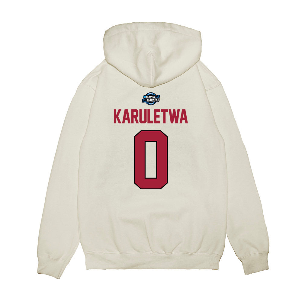 Arkansas - NCAA Men's Basketball : Jaden Karuletwa - NCAA® March Madness® 2025 Sweet Sixteen Shersey Premium Hooded Sweatshirt-1