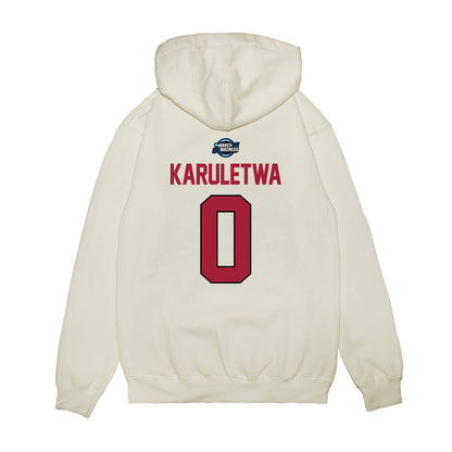 Arkansas - NCAA Men's Basketball : Jaden Karuletwa - NCAA® March Madness® 2025 Sweet Sixteen Shersey Premium Hooded Sweatshirt-1