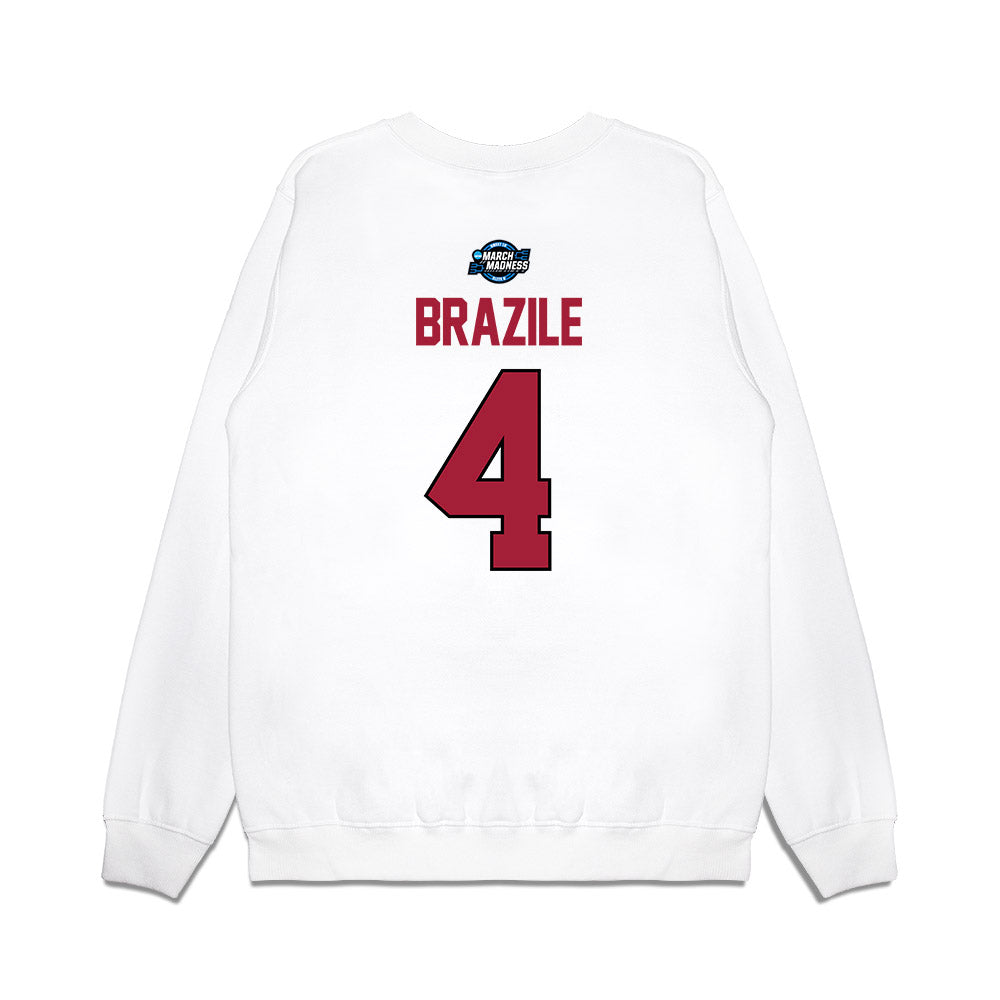 Arkansas - NCAA Men's Basketball : Trevon Brazile - NCAA® March Madness® 2025 Shersey Premium Crewneck Sweatshirt-1