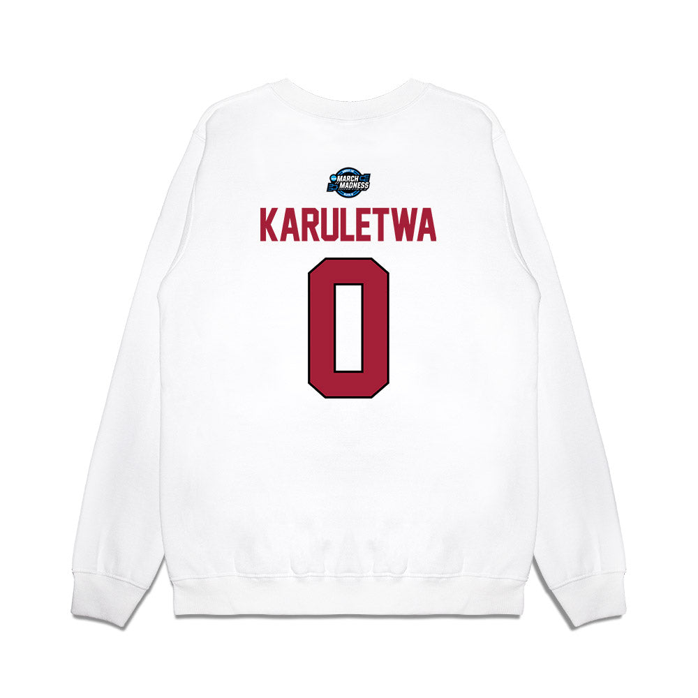 Arkansas - NCAA Men's Basketball : Jaden Karuletwa - NCAA® March Madness® 2025 Sweet Sixteen Shersey Premium Crewneck Sweatshirt-1