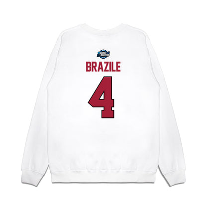 Arkansas - NCAA Men's Basketball : Trevon Brazile - NCAA® March Madness® 2025 Elite Eight Premium Crewneck Sweatshirt-1