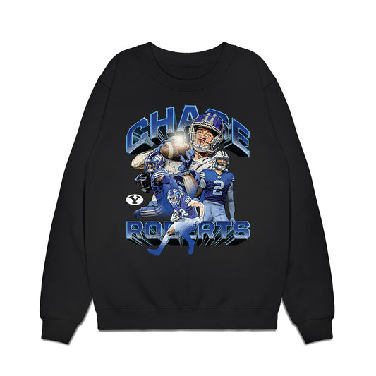 BYU - NCAA Football : Chase Roberts - Collage Premium Crewneck Sweatshirt-0
