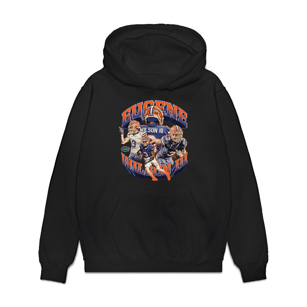 Florida - NCAA Football : Eugene Wilson III - Collage Premium Hooded Sweatshirt-0