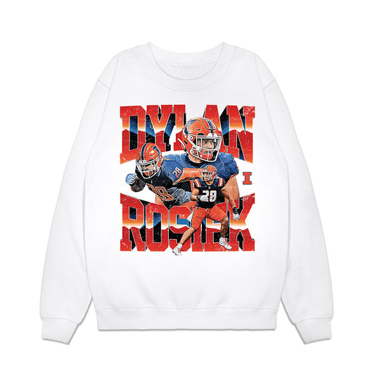 Illinois - NCAA Football : Dylan Rosiek - Collage Premium Crewneck Sweatshirt-0