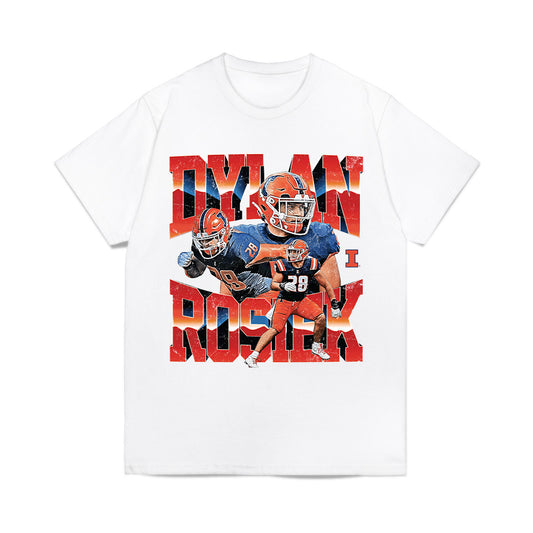 Illinois - NCAA Football : Dylan Rosiek - Collage Comfort Colors T-Shirt-0