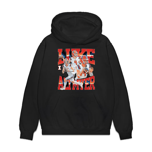Illinois - NCAA Football : Luke Altmyer - Collage Premium Hooded Sweatshirt-0