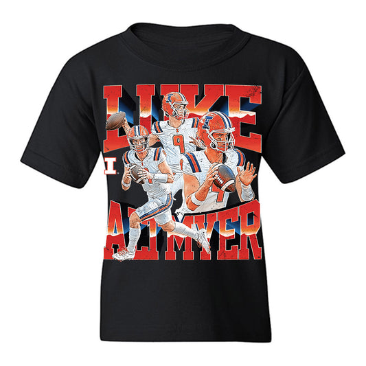 Illinois - NCAA Football : Luke Altmyer - Collage Youth T-Shirt-0