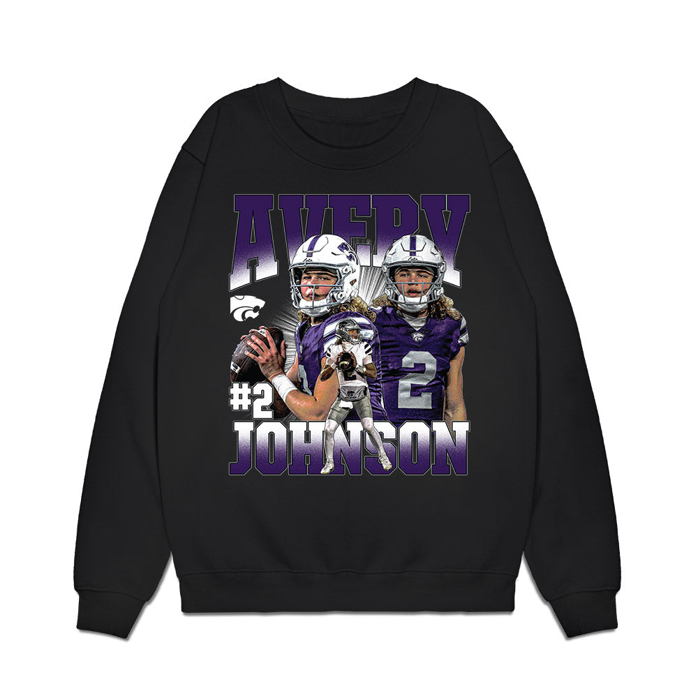 Kansas State - NCAA Football : Avery Johnson - Collage Premium Crewneck Sweatshirt-0