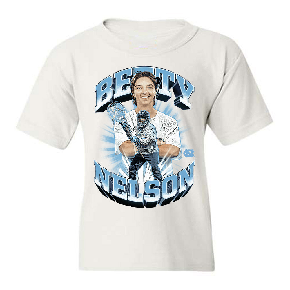 UNC - NCAA Women's Lacrosse : Betty Nelson - Collage Youth T-Shirt-0