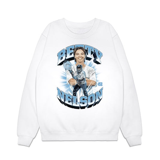 UNC - NCAA Women's Lacrosse : Betty Nelson - Collage Premium Crewneck Sweatshirt-0