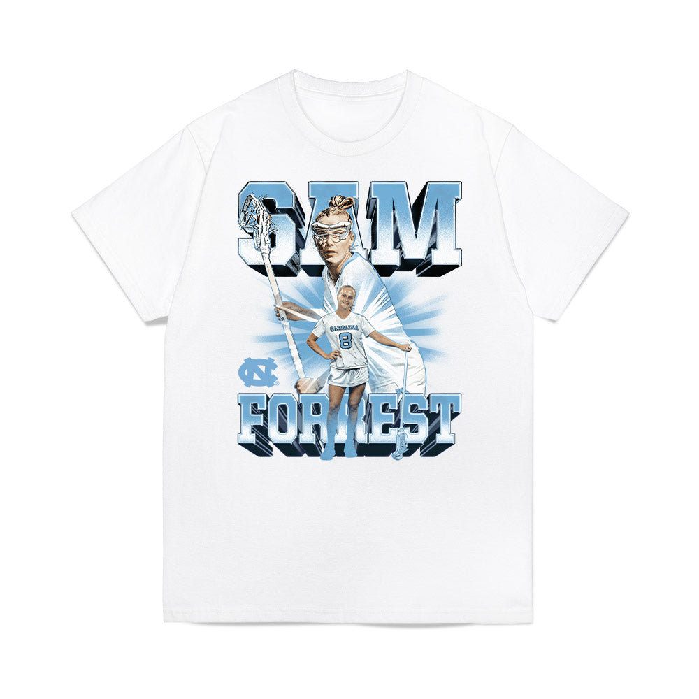 UNC - NCAA Women's Lacrosse : Sam Forrest - Collage Premium T-Shirt-0