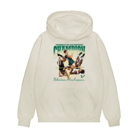 USF - NCAA Men's Track & Field : Nikodem Pochopie' - 2025 Champion Freshman of the Year Collage Premium Hooded Sweatshirt-0