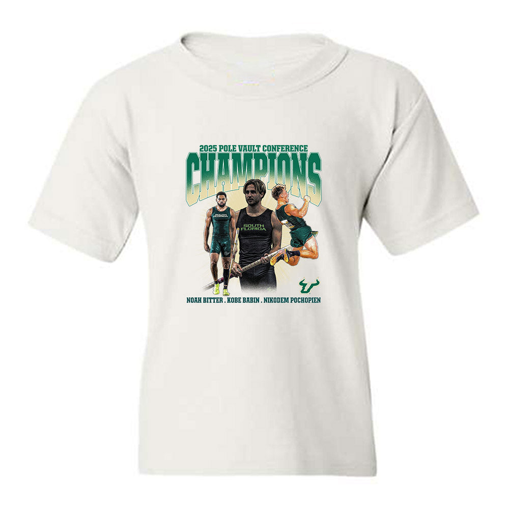 USF - NCAA Men's Track & Field : 2025 Champions Pole Vault Collage Youth T-Shirt-0