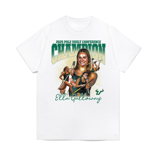USF - NCAA Women's Track & Field : Ella Galloway - 2025 Champion Pole Vault Collage Premium T-Shirt-0