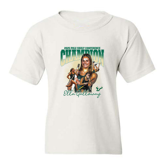 USF - NCAA Women's Track & Field : Ella Galloway - 2025 Champion Pole Vault Collage Youth T-Shirt-0