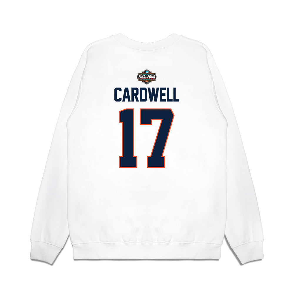 Auburn - NCAA Men's Basketball : Drake Cardwell - NCAA® March Madness® 2025 Final Four Premium Crewneck Sweatshirt-1