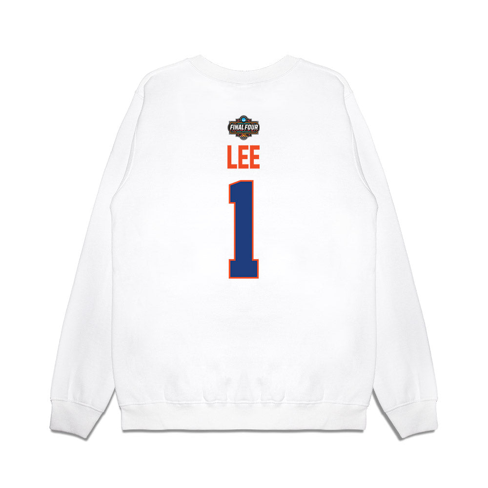 Florida - NCAA Men's Basketball : Xaivian Lee - NCAA® March Madness® 2025 Final Four Premium Crewneck Sweatshirt-1