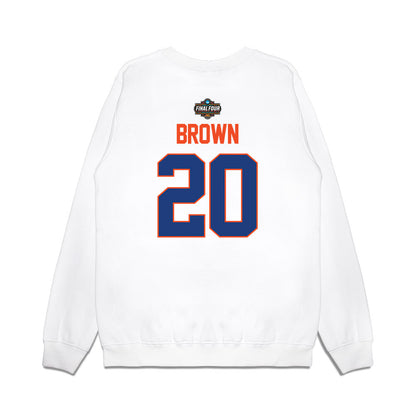 Florida - NCAA Men's Basketball : Isaiah Brown - NCAA® March Madness® 2025 Final Four Premium Crewneck Sweatshirt-1