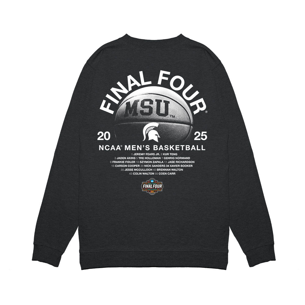 Michigan State - NCAA Men's Basketball : - NCAA® March Madness® 2025 Final 4 Roster Premium Crewneck Sweatshirt-1