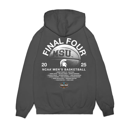 Michigan State - NCAA Men's Basketball : - NCAA® March Madness® 2025 Final 4 Roster Premium Hooded Sweatshirt-1
