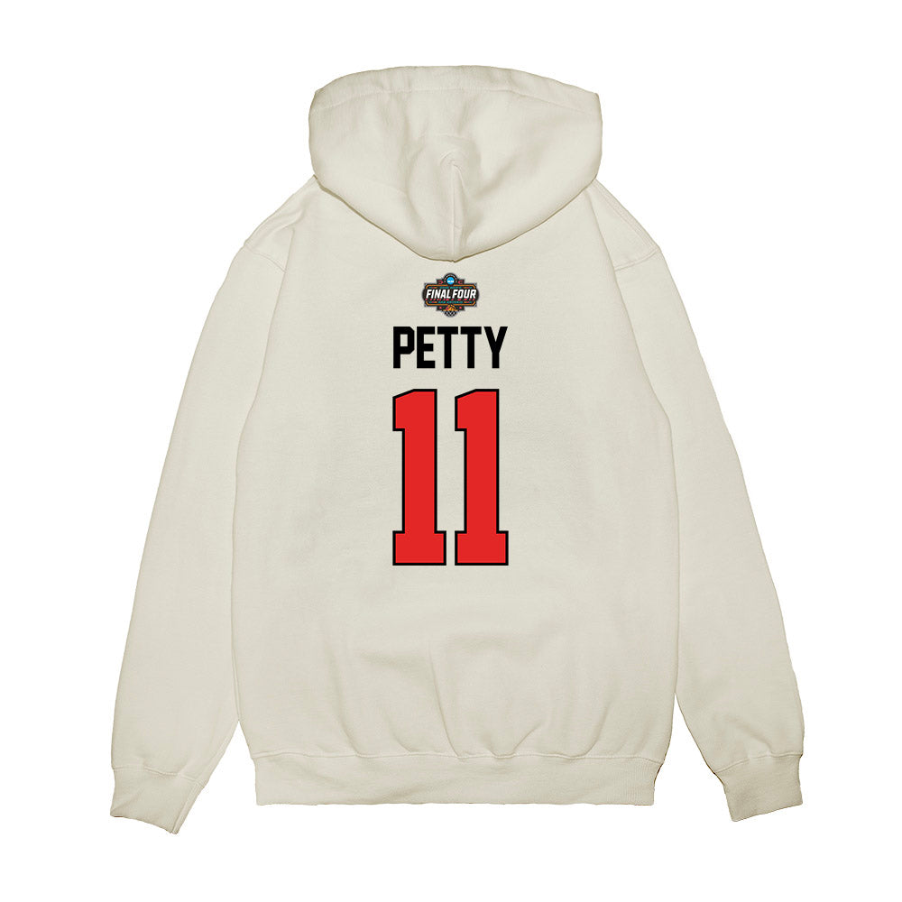 Texas Tech - NCAA Men's Basketball : Jaylen Petty - NCAA® March Madness® 2025 Final 4 Shersey Premium Hooded Sweatshirt-1