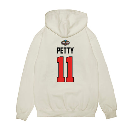 Texas Tech - NCAA Men's Basketball : Jaylen Petty - NCAA® March Madness® 2025 Final 4 Shersey Premium Hooded Sweatshirt-1