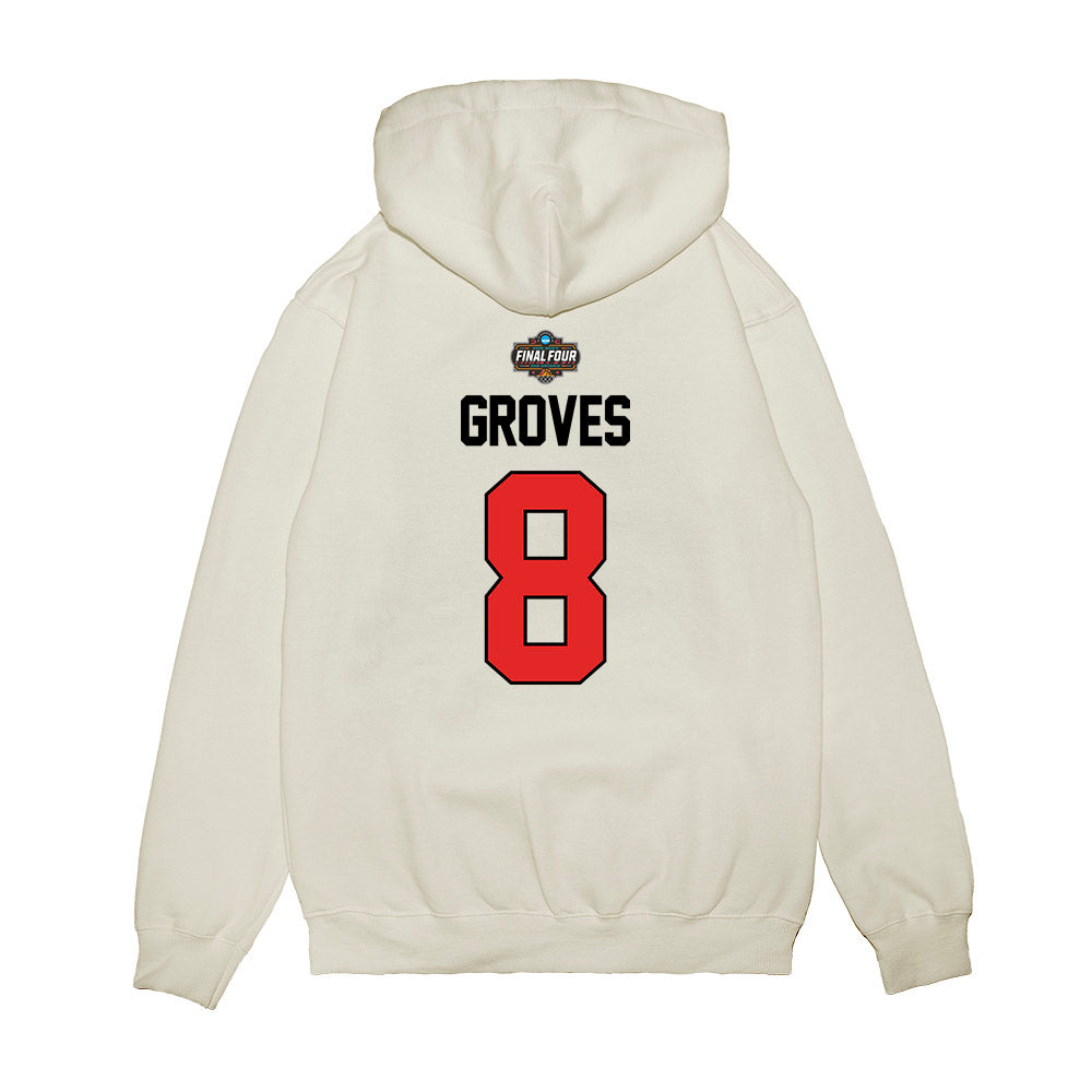 Texas Tech - NCAA Men's Basketball : Nolan Groves - NCAA® March Madness® 2025 Final 4 Shersey Premium Hooded Sweatshirt-1