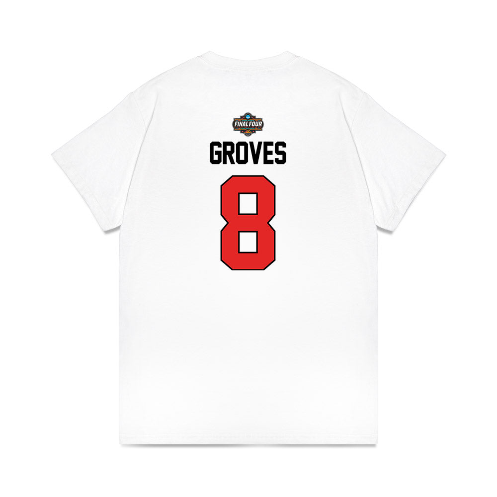 Texas Tech - NCAA Men's Basketball : Nolan Groves - NCAA® March Madness® 2025 Final 4 Shersey Premium T-Shirt-1