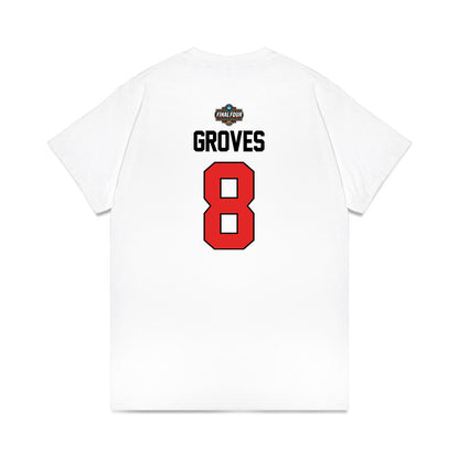 Texas Tech - NCAA Men's Basketball : Nolan Groves - NCAA® March Madness® 2025 Final 4 Shersey Premium T-Shirt-1
