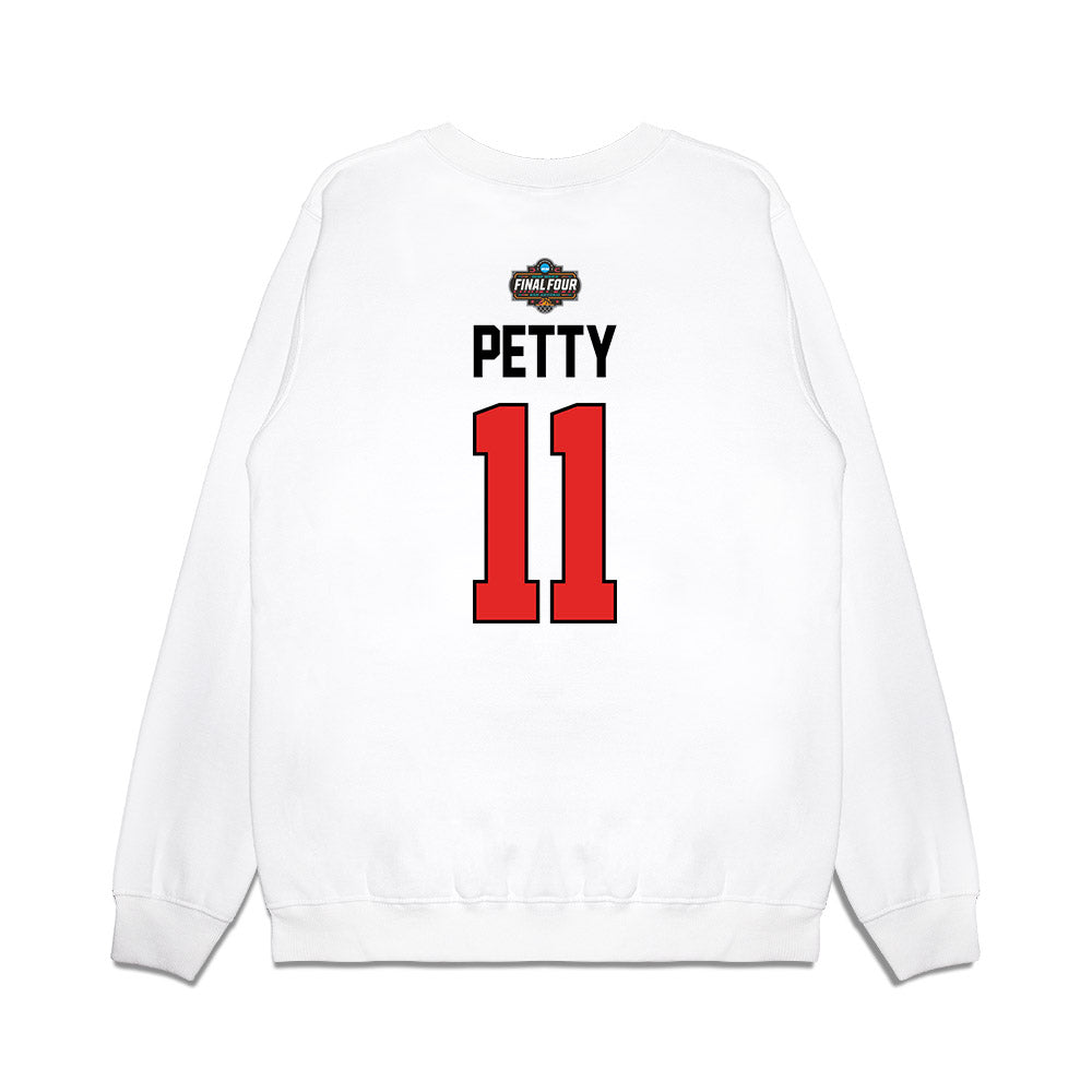 Texas Tech - NCAA Men's Basketball : Jaylen Petty - NCAA® March Madness® 2025 Final 4 Shersey Premium Crewneck Sweatshirt-1