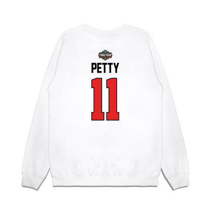 Texas Tech - NCAA Men's Basketball : Jaylen Petty - NCAA® March Madness® 2025 Final 4 Shersey Premium Crewneck Sweatshirt-1