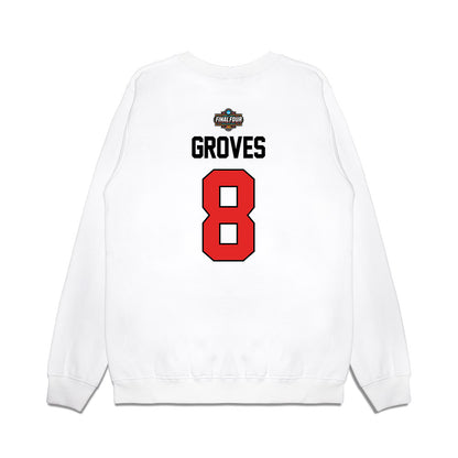 Texas Tech - NCAA Men's Basketball : Nolan Groves - NCAA® March Madness® 2025 Final 4 Shersey Premium Crewneck Sweatshirt-1