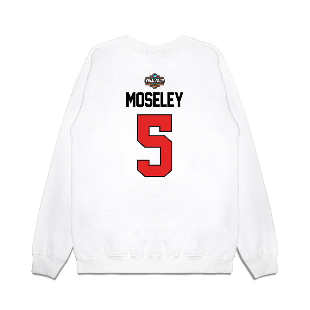 Texas Tech - NCAA Men's Basketball : Josiah Moseley - NCAA® March Madness® 2025 Final 4 Shersey Premium Crewneck Sweatshirt-1