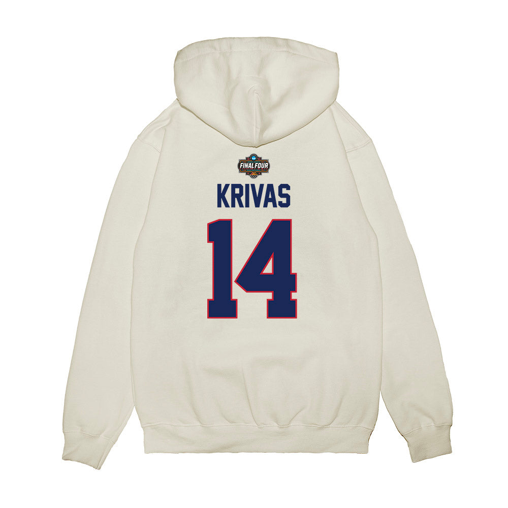 Arizona - NCAA Men's Basketball : Motiejus Krivas - NCAA® March Madness® 2025 Final 4 Shersey Premium Hooded Sweatshirt-1
