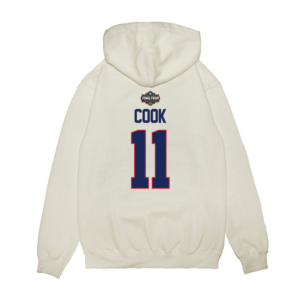 Arizona - NCAA Men's Basketball : Jackson Cook - NCAA® March Madness® 2025 Final 4 Shersey Premium Hooded Sweatshirt-1