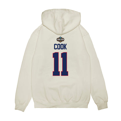 Arizona - NCAA Men's Basketball : Jackson Cook - NCAA® March Madness® 2025 Final 4 Shersey Premium Hooded Sweatshirt-1
