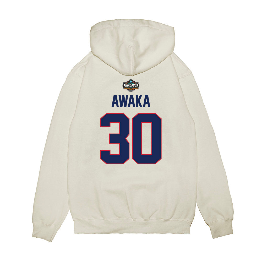 Arizona - NCAA Men's Basketball : Tobe Awaka - NCAA® March Madness® 2025 Final 4 Shersey Premium Hooded Sweatshirt-1