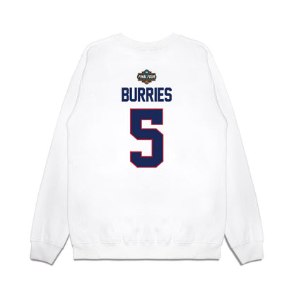 Arizona - NCAA Men's Basketball : Brayden Burries - NCAA® March Madness® 2025 Final 4 Shersey Premium Crewneck Sweatshirt-1