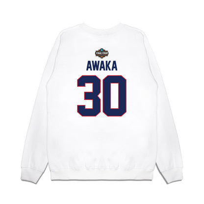 Arizona - NCAA Men's Basketball : Tobe Awaka - NCAA® March Madness® 2025 Final 4 Shersey Premium Crewneck Sweatshirt-1