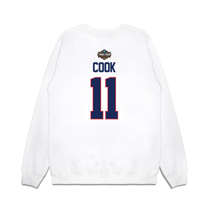 Arizona - NCAA Men's Basketball : Jackson Cook - NCAA® March Madness® 2025 Final 4 Shersey Premium Crewneck Sweatshirt-1