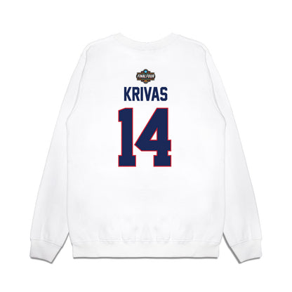 Arizona - NCAA Men's Basketball : Motiejus Krivas - NCAA® March Madness® 2025 Final 4 Shersey Premium Crewneck Sweatshirt-1