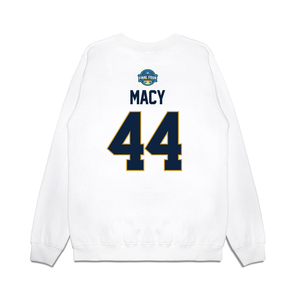 Notre Dame - NCAA Women's Basketball : Leah Macy - NCAA® March Madness® 2025 Final Four Premium Crewneck Sweatshirt-1