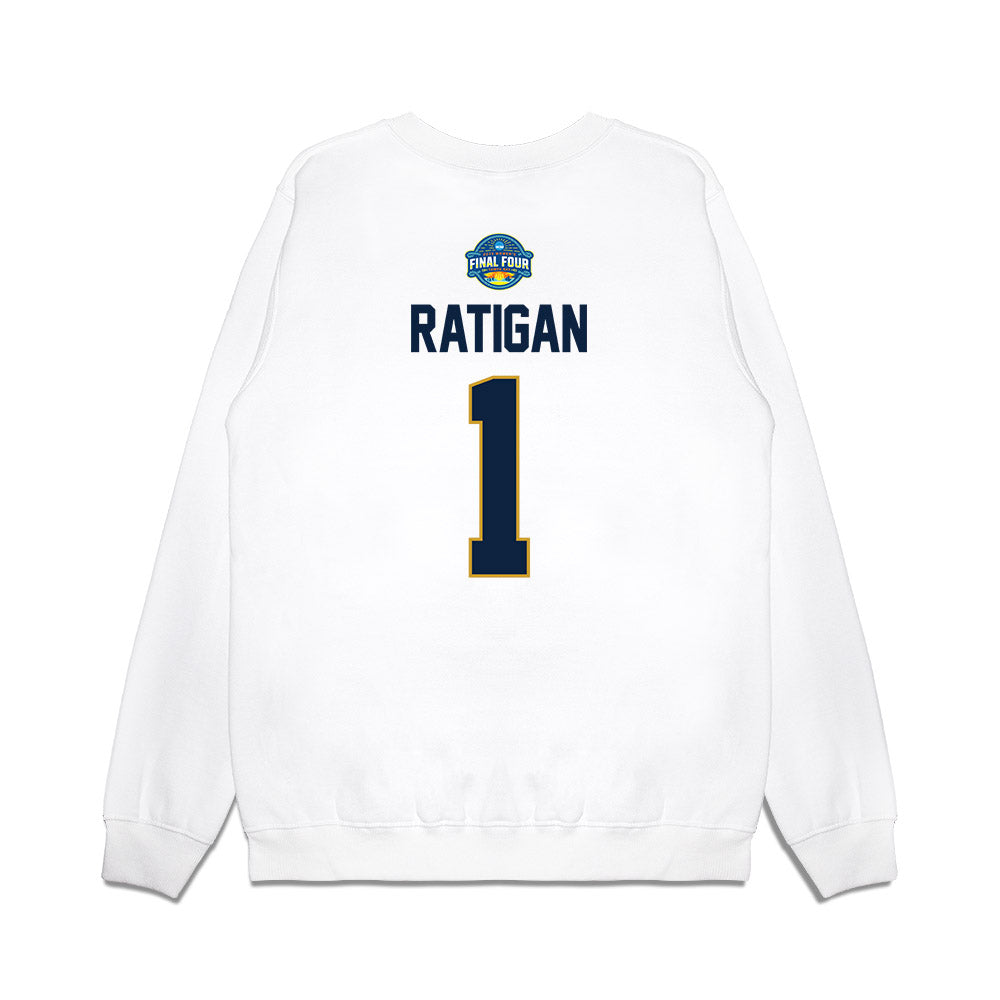 Notre Dame - NCAA Women's Basketball : Kelly Ratigan - NCAA® March Madness® 2025 Final Four Premium Crewneck Sweatshirt-1