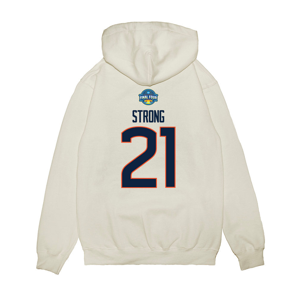 UConn - NCAA Women's Basketball : Sarah Strong - NCAA® March Madness® 2025 Final Four Premium Hooded Sweatshirt-1