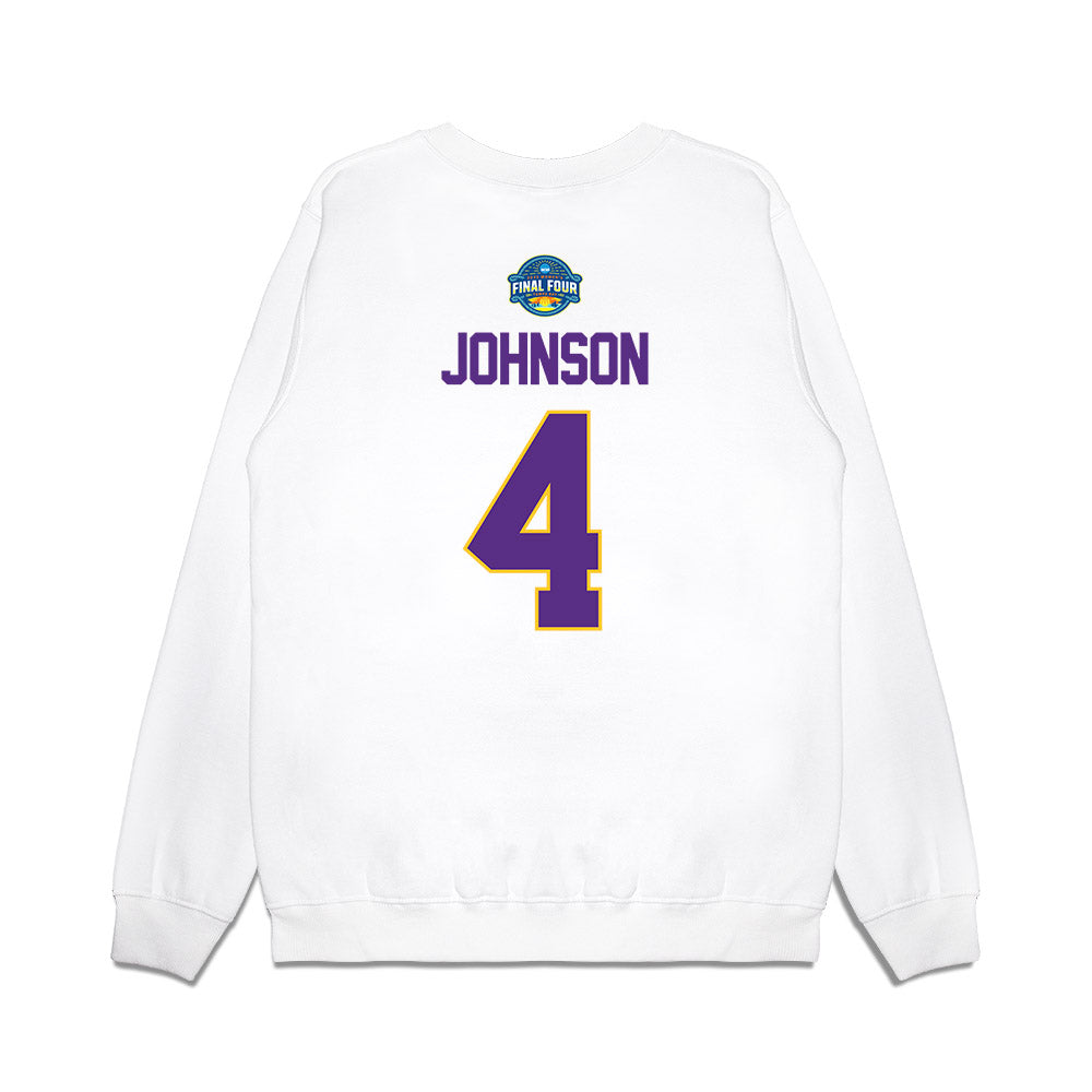 LSU - NCAA Women's Basketball : Flaujae Johnson - NCAA® March Madness® 2025 Final Four Shersey Premium Crewneck Sweatshirt-1